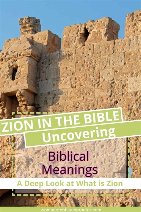 what is the meaning of zion in hebrew|Zion In The Bible: Uncovering The Biblical Meanings.